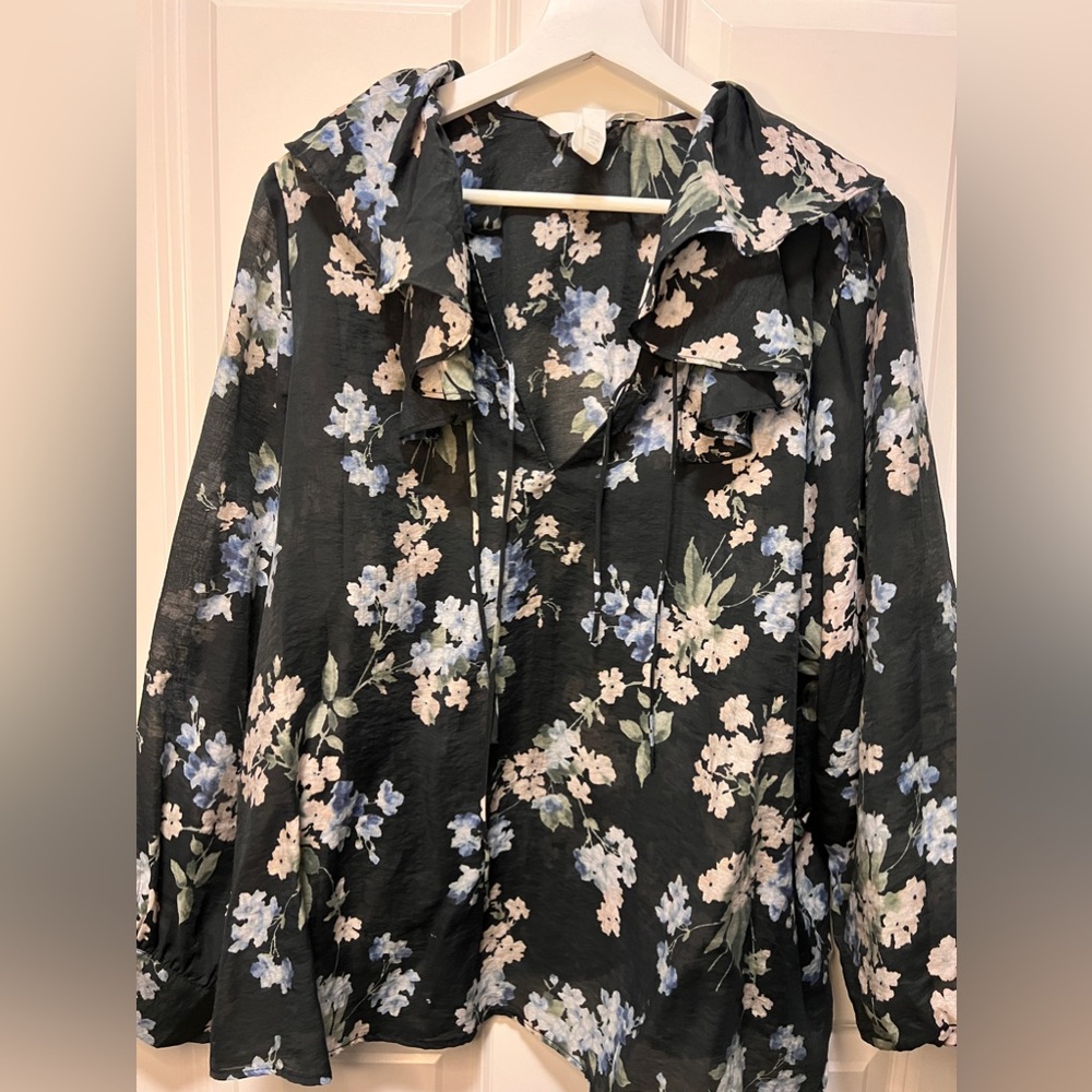 Dark Floral Blouse